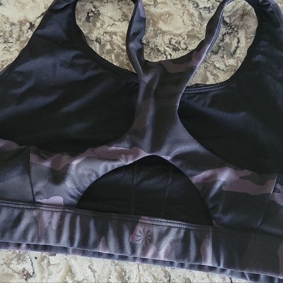 Athleta Camo Sports Bra - Black and Gray - Picture 3 of 6
